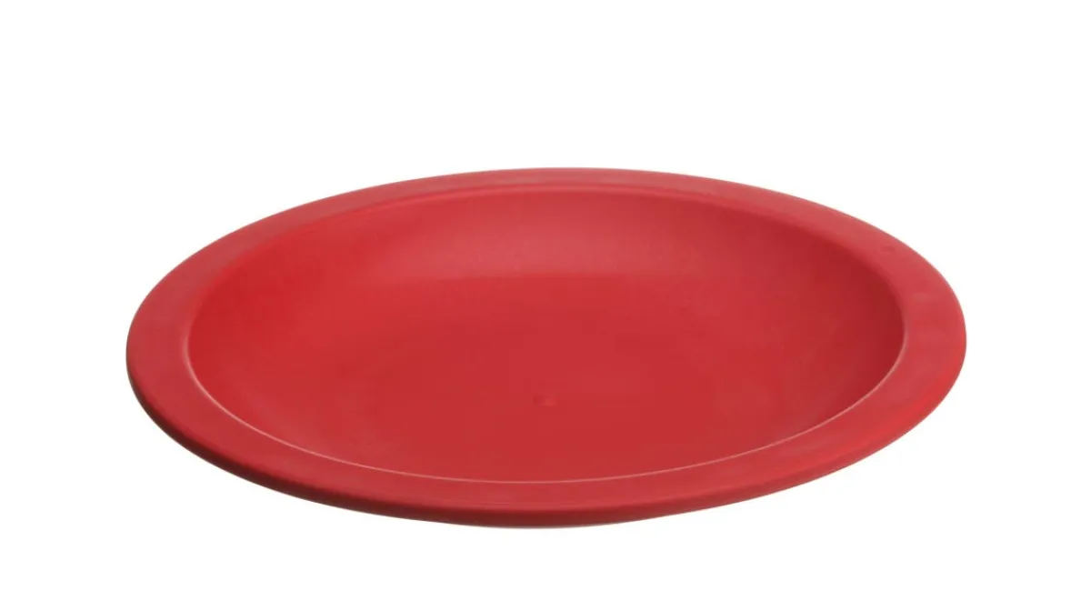 SAINT ROMAIN Assiette rond rouge fibre végétale Ø 13,4 cm Lilitouch Outlet