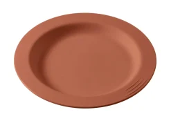 Assiette rond terracotta fibre végétale Ø 18 cm Liliroc - SAINT ROMAIN Clearance