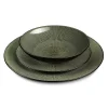 MEDARD DE NOBLAT Assiette à salade rond vert grès émaillé Ø 19 cm Hypnose Hot