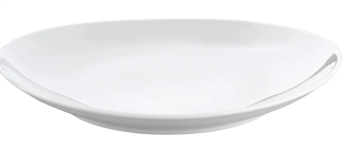 Assiette à steak ovale blanc porcelaine culinaire 29,5x25,5 cm - PILLIVUYT Outlet