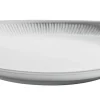 Assiette à steak ovale blanc porcelaine culinaire 29,5x25,5 cm Plisse - PILLIVUYT Discount