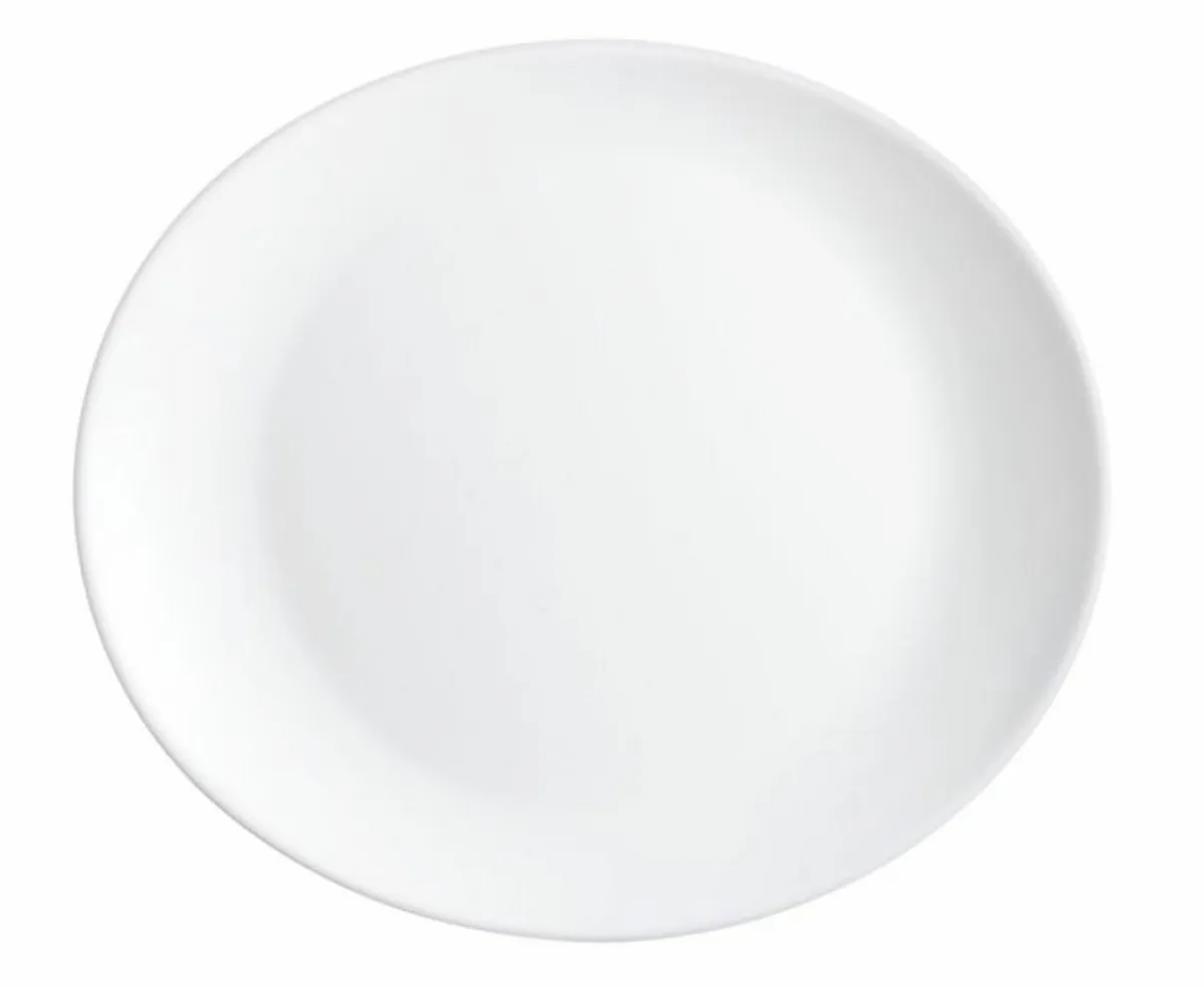 Assiette à steak ovale blanc verre opal 30x26 cm Restaurant - ARCOROC Hot