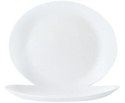 Assiette à steak ovale blanc verre opal 30x26 cm Restaurant - ARCOROC Hot