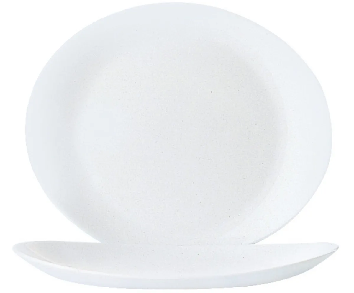 Assiette à steak ovale blanc verre opal 30x26 cm Restaurant - ARCOROC Hot