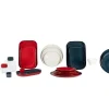 Assiette à steak rectangulaire rouge grès émaillé 34,5x23,5 cm Gres Couleur - PRO.MUNDI Discount