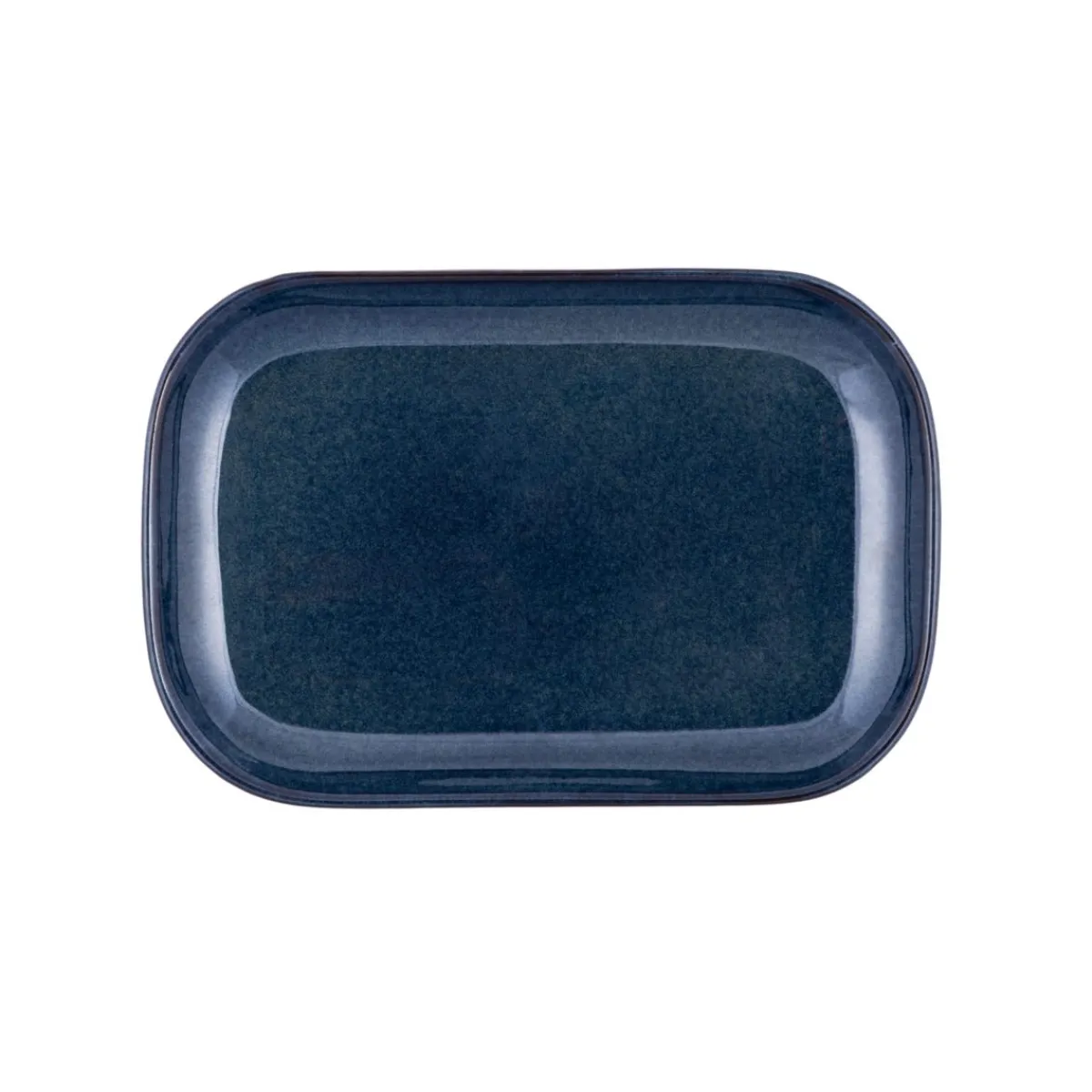 PRO.MUNDI Assiette à steak rectangulaire bleu grès émaillé 34,5x23,5 cm Gres Couleur Online