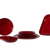 PRO.MUNDI Assiette à steak rectangulaire rouge grès émaillé 29x19,5 cm Gres Couleur Hot