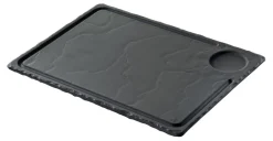 REVOL Assiette à steak rectangulaire noir porcelaine culinaire 33x24 cm Basalt Discount