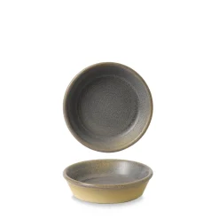 DUDSON Assiette à tapas rond gris porcelaine Ø 15,9 cm Evo Granite Discount
