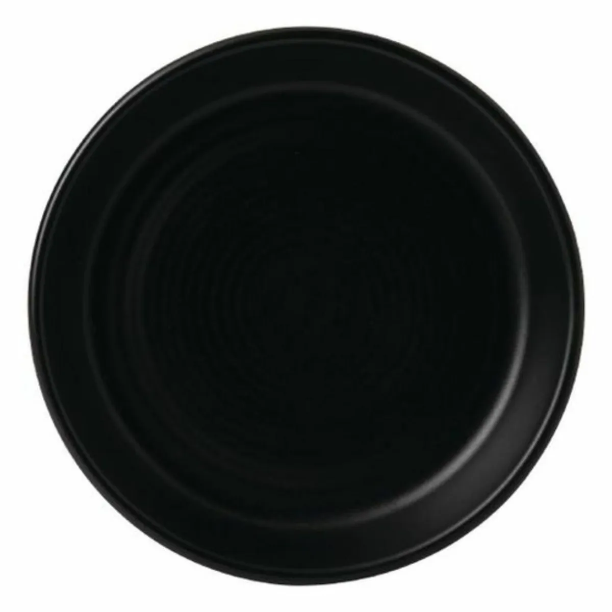Assiette à tapas rond noir porcelaine Ø 11,8 cm Evo Jet - DUDSON Outlet