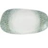 DUDSON Assiette vert porcelaine 35x18,5 cm Butterfly