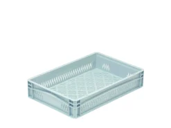 Bac ajouré Sans couvercle gris plastique 60x40x12 cm 21,4 L fond ajouré parois ajourées - Aucune Clearance