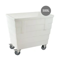 Bac autoporteur Sans couvercle blanc plastique 120x80x109,5 cm 500 L fond plein parois pleines - GILAC Online