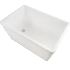 Bac autoporteur Sans couvercle blanc plastique 120x80x109,5 cm 500 L fond plein parois pleines - GILAC Online