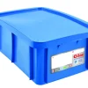 GILAC Bac Avec couvercle bleu plastique 60x40x23 cm 35 L fond plein parois pleines tiv Online