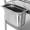 Bac à déchets inox 42x20x25 cm - TOURNUS Sale