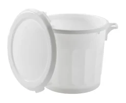Bac de manutention plastique blanc Ø 67 cm 48,5x54 cm 75 L Sans couvercle - GILAC Best