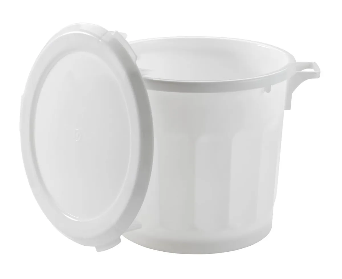 Bac de manutention plastique blanc Ø 67 cm 48,5x54 cm 75 L Sans couvercle - GILAC Best
