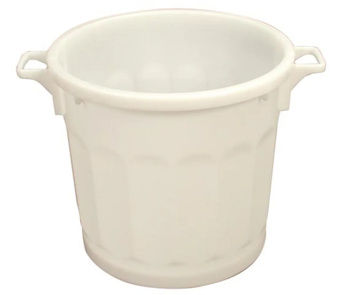 Bac de manutention plastique blanc Ø 67 cm 48,5x54 cm 75 L Sans couvercle - GILAC Best