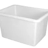 Bac de stockage Sans couvercle blanc plastique 90x70x53,5 cm 220 L fond plein parois pleines - GILAC Online