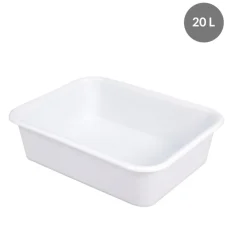 GILAC Bac à diviseuse Sans couvercle blanc plastique 53x41x14 cm 20 L fond plein parois pleines