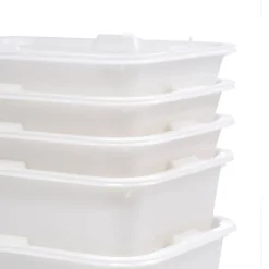 GILAC Bac à diviseuse Sans couvercle blanc plastique 53x40x8 cm 10 L fond plein parois pleines New