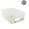 Bac gerbable Avec couvercle blanc plastique 60x40x19 cm 25 L fond plein parois pleines - GILAC Hot