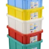 Bac gerbable Avec couvercle rouge plastique 40x30x23,5 cm 15 L fond plein parois pleines - GILAC Hot
