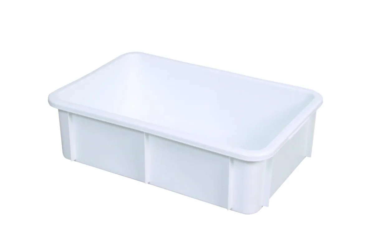 GILAC Bac gerbable Sans couvercle blanc plastique 60x40x16,5 cm 25 L fond plein parois pleines Best