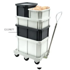 Bac gerbable Sans couvercle gris plastique 60x40x21,7 cm 35 L fond plein parois pleines - GILAC Outlet
