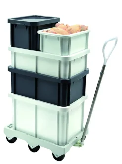 GILAC Bac gerbable Sans couvercle gris plastique 40x30x21,5 cm 15 L fond plein parois pleines Clearance