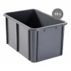 GILAC Bac gerbable Sans couvercle gris plastique 60x40x31,5 cm 55 L fond plein parois pleines Hot