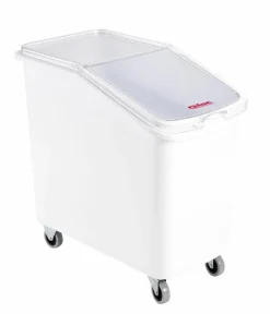 GILAC Bac à ingrédients plastique blanc 72,5x41x67,5 cm 100 L Avec couvercle Avec roues