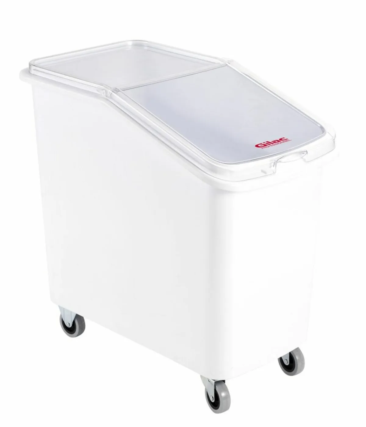 GILAC Bac à ingrédients plastique blanc 72,5x41x67,5 cm 100 L Avec couvercle Avec roues