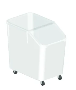 Bac à ingrédients plastique blanc 66,8x40,8x62,5 cm 80 L Avec couvercle Avec roues - GILAC New