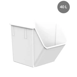 Bac à ingrédients plastique blanc 58,3x39,8x44,2 cm 40 L Sans couvercle - GILAC Clearance
