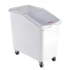 Bac à ingrédients plastique blanc 72,5x41x67,5 cm Avec couvercle Avec roues - GILAC Discount