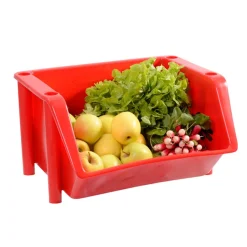 Bac à ingrédients plastique rouge 52,5x42,5x31,5 cm Sans couvercle - GILAC Discount