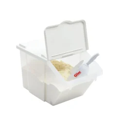Bac à ingrédients plastique transparent 56,5x31,5x32 cm Avec couvercle Avec roues - GILAC Online