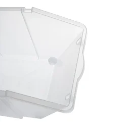 Bac à ingrédients plastique transparent 56,5x31,5x32 cm Avec couvercle Avec roues - GILAC Online