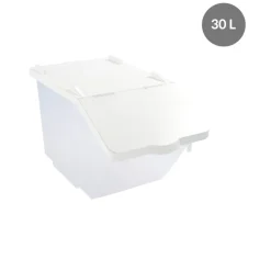 Bac à ingrédients plastique transparent 56,5x31,5x32 cm Avec couvercle Avec roues - GILAC Online