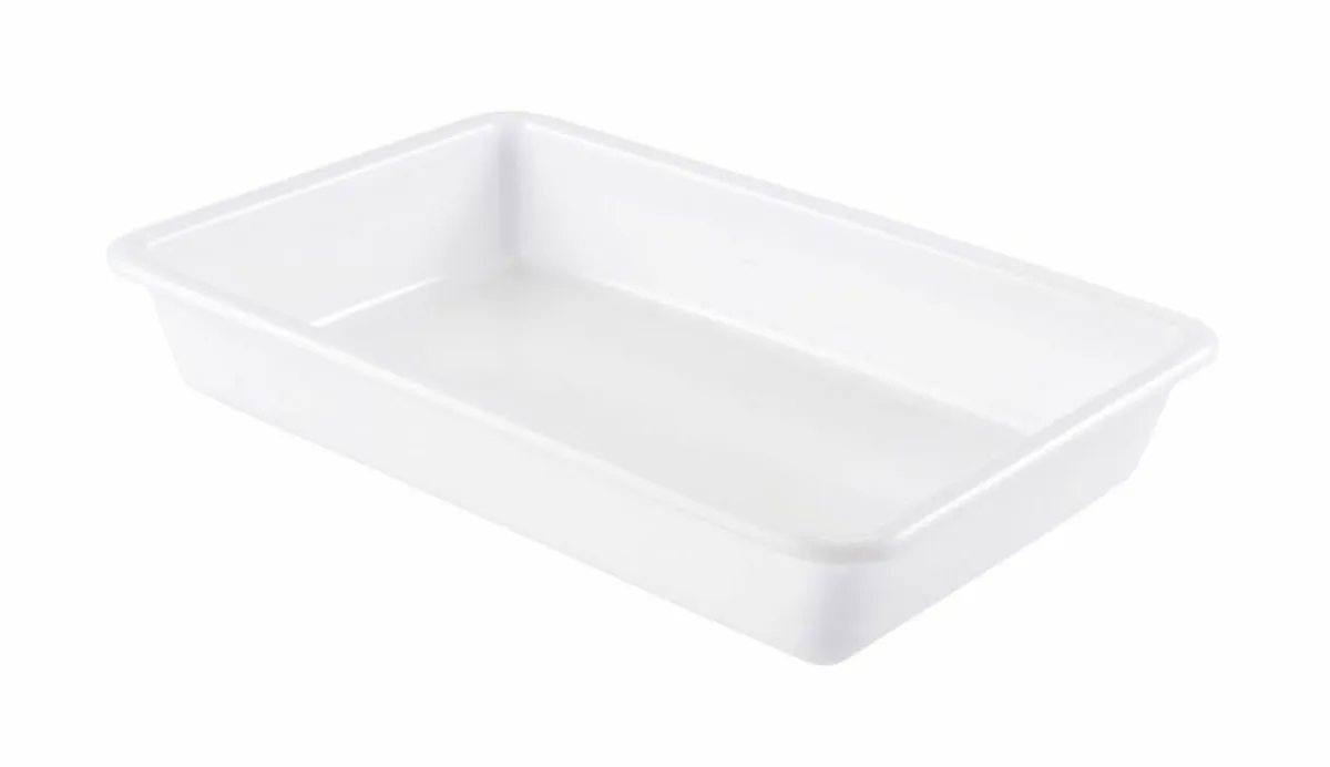 GILAC Bac plat Avec couvercle blanc plastique 48,5x33,5x7,5 cm 8 L fond plein parois pleines Outlet