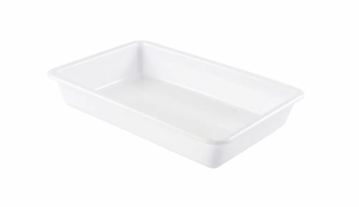 GILAC Bac plat Avec couvercle blanc plastique 34,7x23x7 cm 3 L fond plein parois pleines Sale