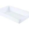 GILAC Bac plat Sans couvercle blanc plastique 34,7x23x7 cm 3 L fond plein parois pleines Outlet