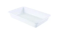 GILAC Bac plat Sans couvercle blanc plastique 34,7x23x7 cm 3 L fond plein parois pleines Outlet