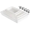 GILAC Bac plat Sans couvercle blanc plastique 30x20x6,3 cm 2 L fond plein parois pleines Outlet