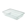 GILAC Bac plat transparent plastique 35,1x23,6x7 cm 3 L fond plein parois pleines