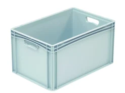Aucune Bac plein Sans couvercle gris plastique 60x40x32 cm 64,5 L fond plein parois pleines Discount