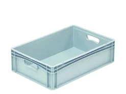 Aucune Bac plein Sans couvercle gris plastique 60x40x17 cm 35,6 L fond plein parois pleines