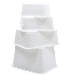 Bac profond Sans couvercle blanc plastique 45x37x17 cm 19 L fond plein parois pleines - GILAC Clearance